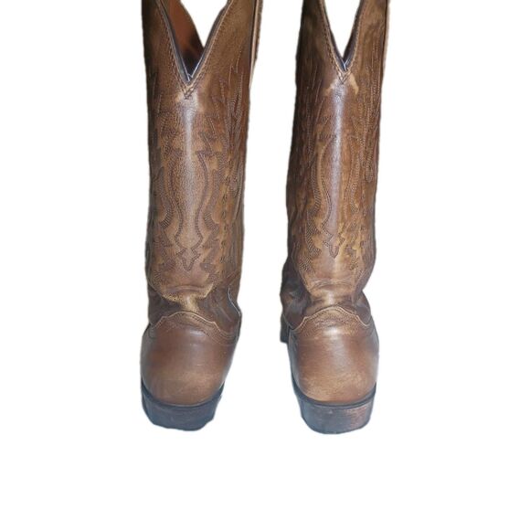Vintage Nocona Cowboy Boots Brown Leather Mens Size 9D  Western Wear Mexico main image 4